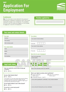 Electronic Interactive Form - Application for Employment