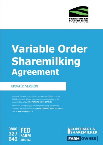 Variable Order Sharemilking Agreement