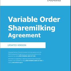 Variable Order Sharemilking Agreement