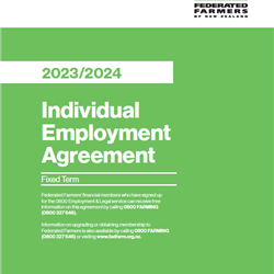 Individual Employment Agreement - Fixed Term