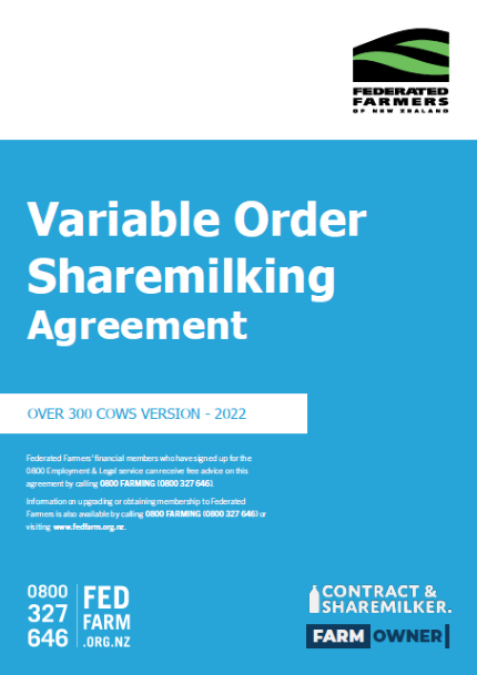 Image of the Variable Order Sharemilking agreement - over 300 cows